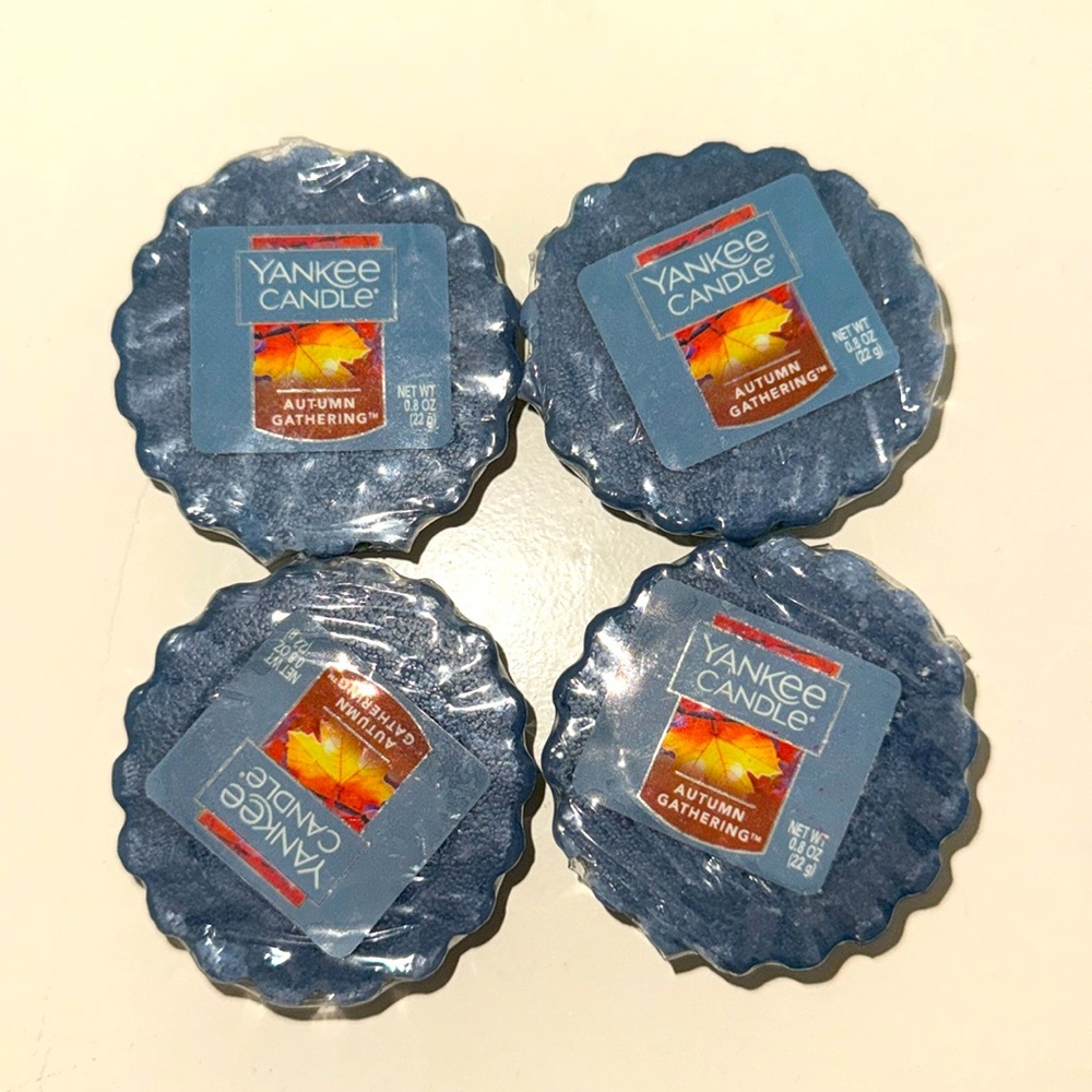 💡 3/$15 YANKEE Candle Wax Melts‎ Tarts Autumn Gathering 0.8 Oz Each Lot of 4